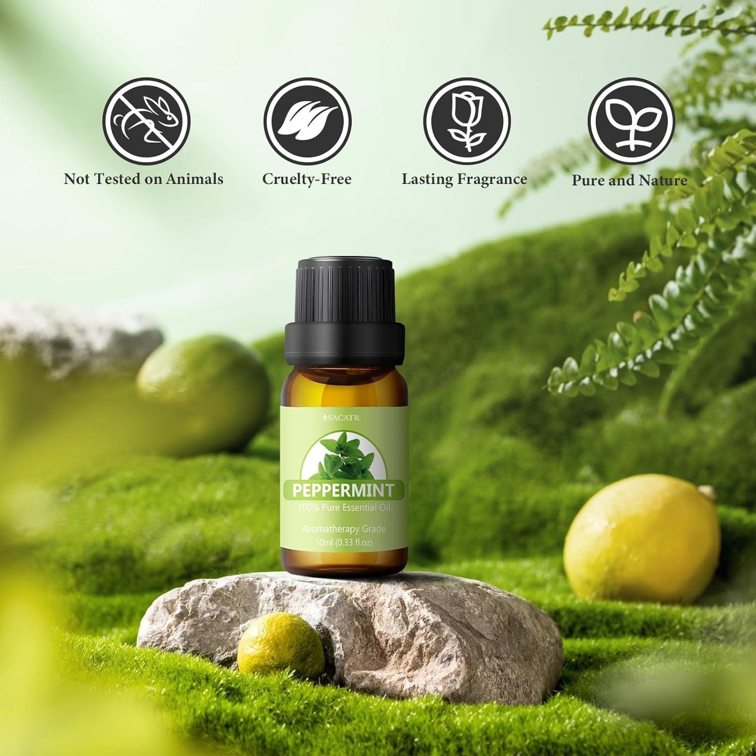 Essential Oil Set - Perfect for Diffuser, Massage, Soap, Candle, Bath Bombs Making, 60X10Ml(0.33Fl.Oz)