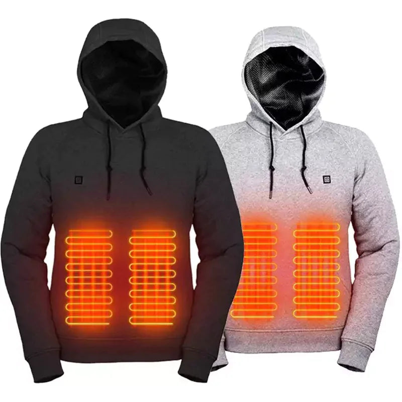 Heatable jacket perfect for staying warm and cozy during chilly outdoor adventures