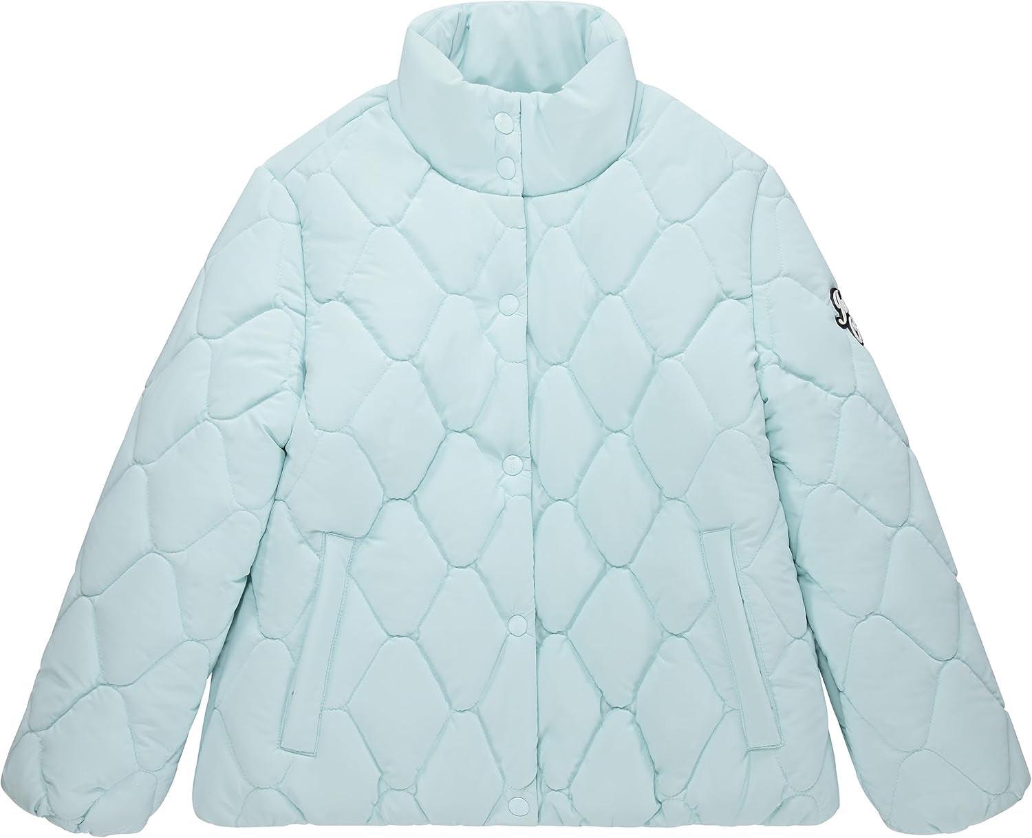 Girls Coat, Faux Fur Hooded Winter Jacket, Warm Padded Parka Hoodie, Kids Heavyweight Winter Coat