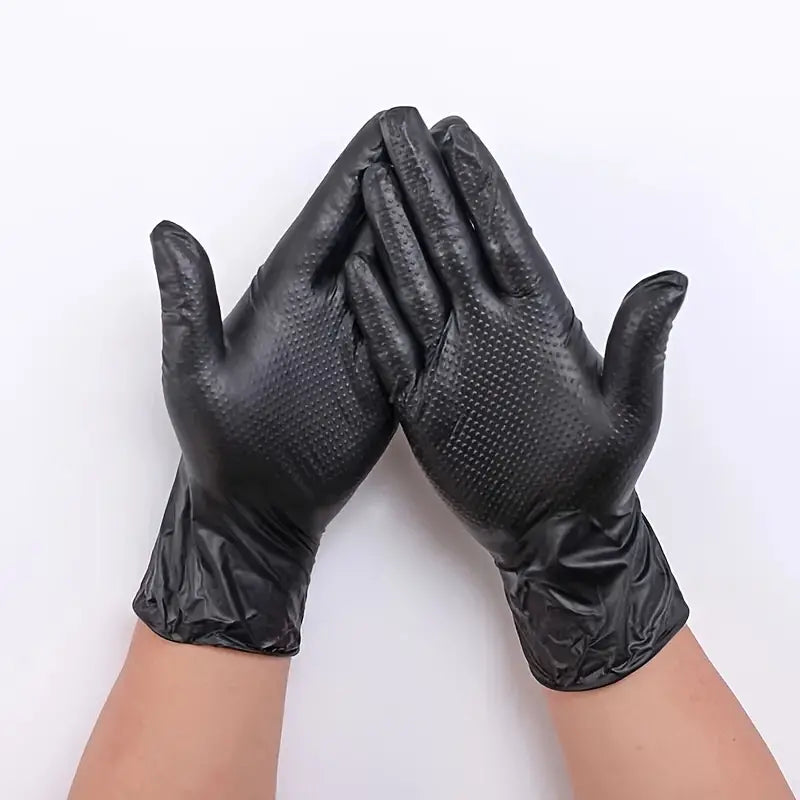Black Diamond nitrile gloves providing durable hand protection for industrial and medical use